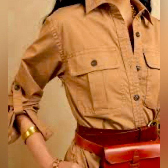 Banana Republic Utility Dress Beige Size Small - Picture 6 of 6